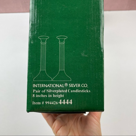 Vintage International Silver Company Silverplated Candlesticks Set Of 2 8 Inches - Picture 6 of 8